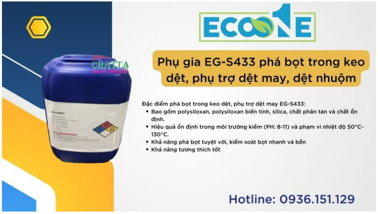 EG-S433 phá bọt trong keo dệt, phụ trợ dệt may, dệt nhuộm